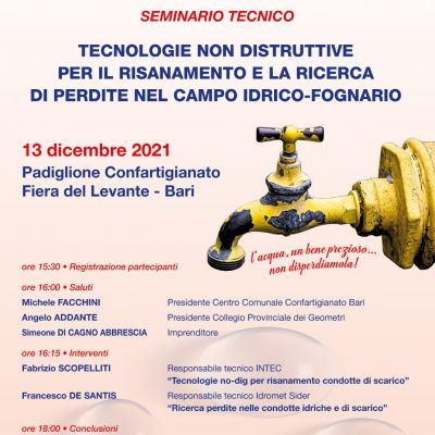 “Tecnologie non distruttive per il risanamento e la ricerca perdite nel campo idrico-fognario”